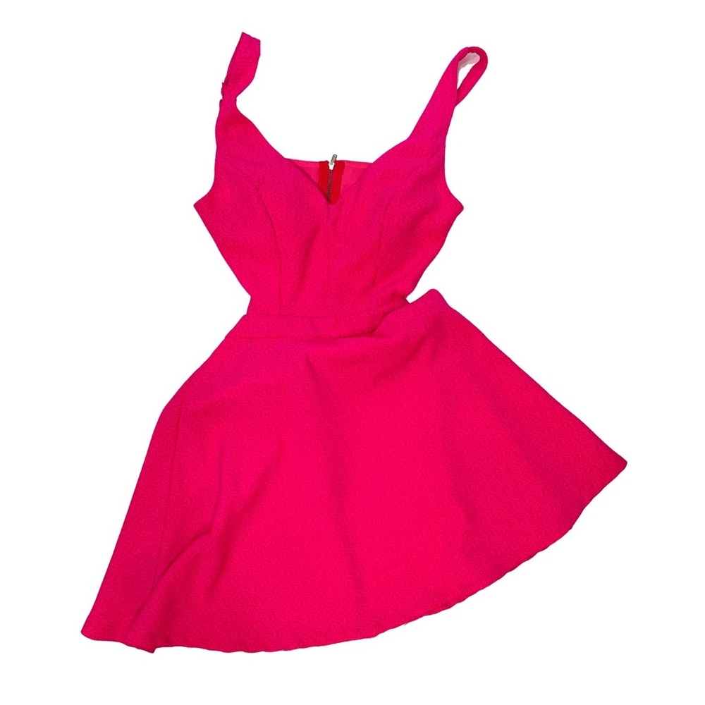 Hot pink mini dress